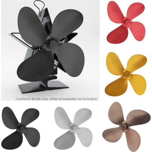 Fireplace 4 Blades Heat Powered Stove Fan Wood Log Burner Quiet Heat Distribution Fireplace Fan Firewood Stove Fan Replacement