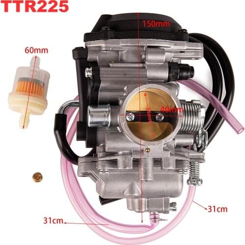 Carburetor Assembly Yamaha TTR225 TTR-225 1999-2004 5FG-14901-00-00 New Carb with Fuel Filter & Fuel Tube