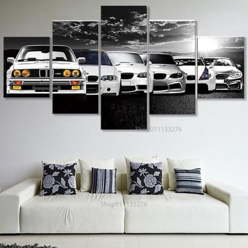 Canvas Painting Car evolution Wall Art 5 PCS Picture Canvas hd Prints Modern Wall Pictures Home Decor frame