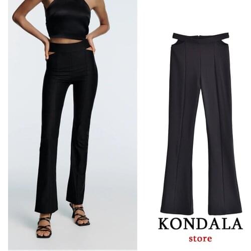 Женские брюки клеш KONDALA China At AliExpress