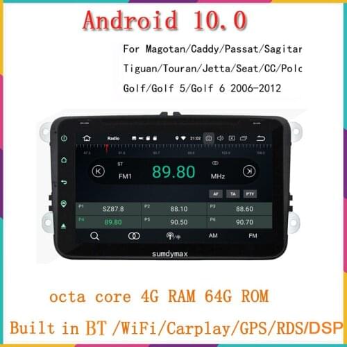 8 inch android 9.0 Car Radio For Volkswagen golf 6 touran passat B7 sharan Lavida polo with Navi GPS Card Car DVD Player