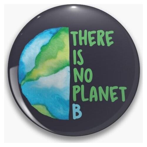 No Planet B Soft Button Pin Lover Women Jewelry Lapel Pin Fashion Cute Gift Collar Brooch Funny Hat Badge Cartoon Creative