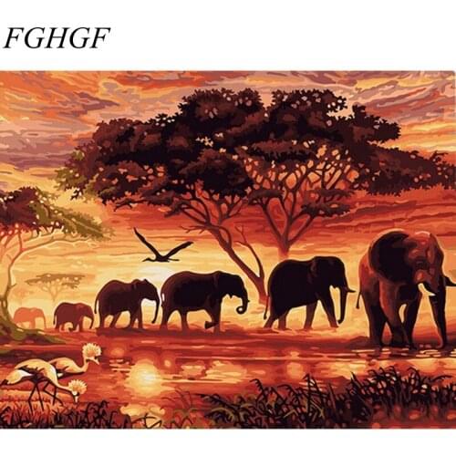 FGHGF Frameless pictures Digital oil painting decorative pictures hand painted canvas painting by numbers 40cm*50cm