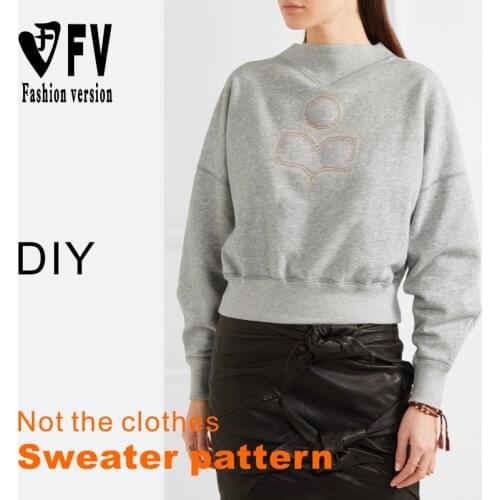 New style womens spring and autumn coat pattern design sense garment sewing drawing 1:1 physical pattern BWY-13