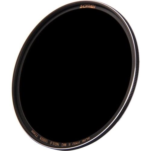 ZOMEI 72mm PRO II (PROII) Slim MC Multi-coated Neutral Density Grey ND3.0 ND1000 1000x Optical Glass Lens Filter 10 Stops