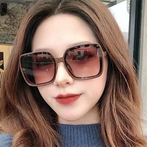 New trend fashion sunglasses female classic retro big frame square sunglasses personality ins glasses casual wild sunglasses men