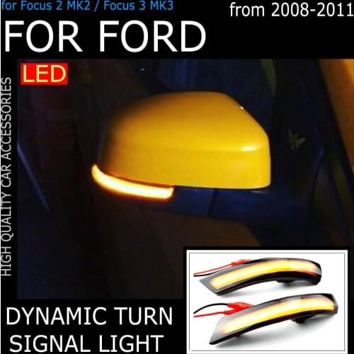 Flowing Turn Signal Light LED Side Rearview Mirror Dynamic Indicator Blinker For Ford Focus 2 MK2 Focus 3 MK3 3.5 Mondeo MK4 EU