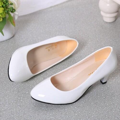 Ladies Low Heel Shoes Woman Wedding Party Shoes Female Pumps Nude Shallow Mouth Fashion Office Work Autumn Women Shoes