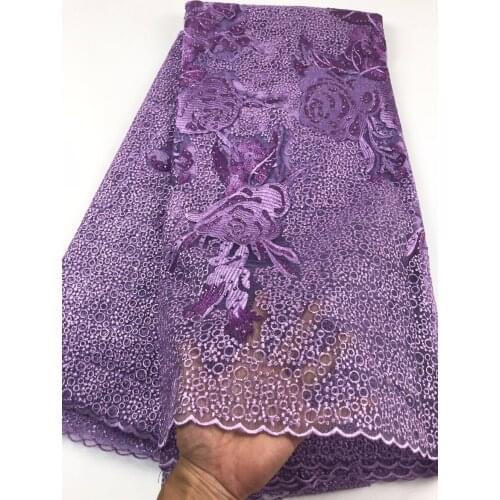 High Quality Nigerian 3D Wedding Lace Fabric sky blue Latest African Laces 2018 French Net Lace Fabric for Dress A729