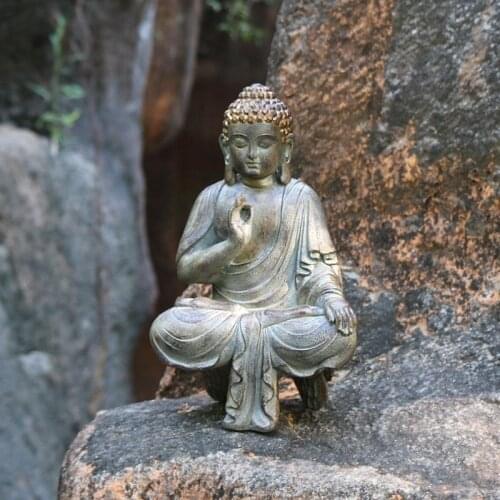 Japanese Miniature Meditating Garden Buddha Statue Home Feng Shui Decoration Zen Garden Figures Outdoor Statues for Decoration