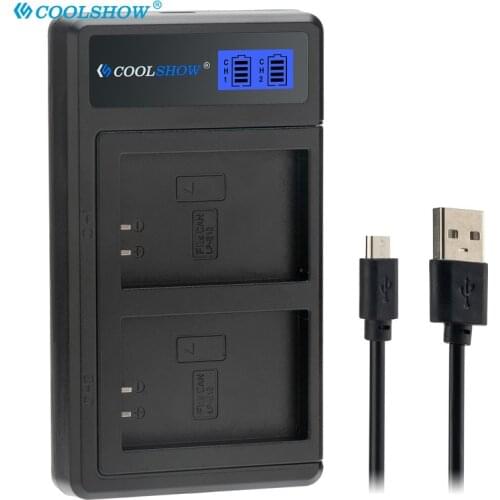 LP-E12 LPE12 E12 Battery Charger for Canon M 100D Kiss X7 Rebel SL1 EOS M10 EOS M50 DSLR LCD Dual USB Charger