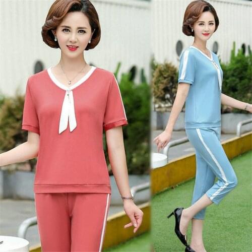 2021 Summer New 2 piece set tracksuit women plus size large big 3XL 4XL 5XL summer outfit co-ord set top and pants suits