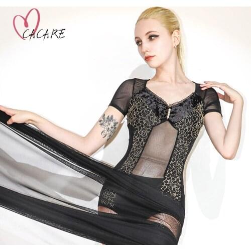 Velvet Bodysuit for Ballroom Dance Competition Dresses Waltz Tango Dance Dresses Standard Flamenco Wear Costume D0744 Body