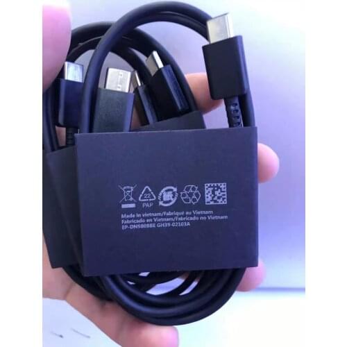10Pcs/Lot S21 S20 Cable Surper Fast Charge Type C To Type C Pd Quick Charging For Galaxy Note 20 S21 Black White