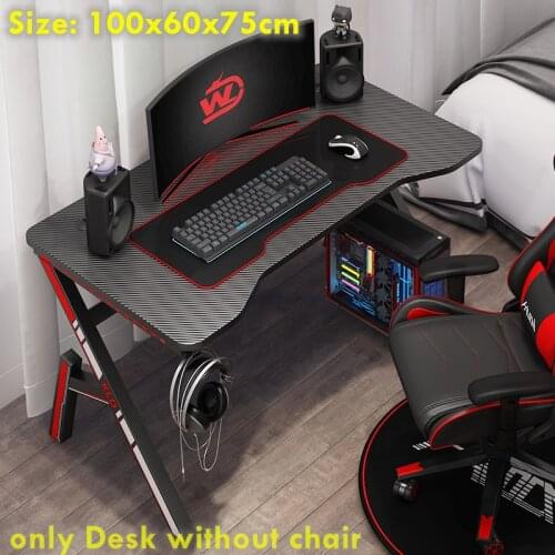 2020Gaming Table LegA 100x60x75CM Z Computer Desktop Home Simple Desk Bedroom Game Office Suppliers Cool Black Red Chair Hotsale