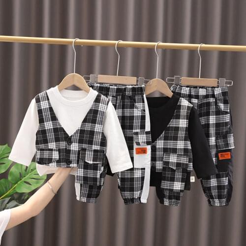 Fashion New Kids Clothing Sets Long Sleeve T-Shirt+Pants Autumn Spring Children Sports Suit Boys Clothes 2 Pcs Children Clothing