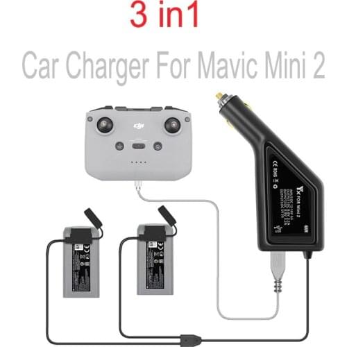 3-IN-1 Car Charger Adapter Battery Remote Controller Charger Fast Charging for Mavic Mini 2 Drone Battery Accessories