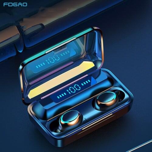 For Bluetooth 5.0 Earphones 2000mAh Charging Box Wireless Headphone 9D Stereo Sports Waterproof Earbuds Headsets With Microphone