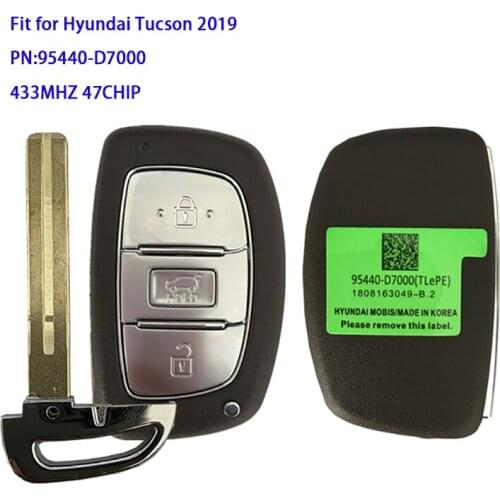 CN020131 3 Button Aftermarket/Original Hyundai Tucson 2019 Smart Remote Key 433 MHz FCCID 95440-D7000