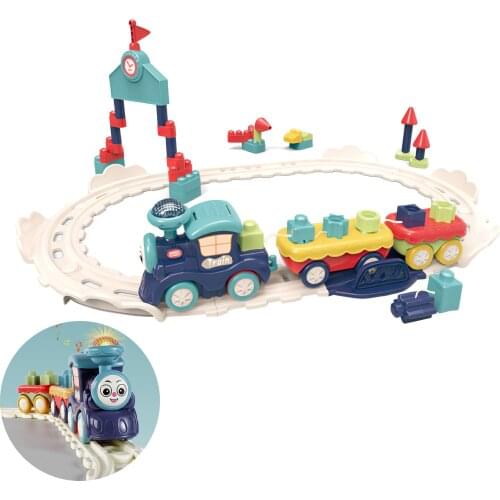 Colorful Electric Engine Train Set Musical Train Kit Baby Home Durable Educational Train Kit Cartoon Electric Train Toy Set Gift