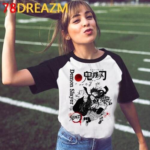 Demon Slayer Kimetsu No Yaiba t shirt clothes female streetwear plus size tumblr t shirt plus size