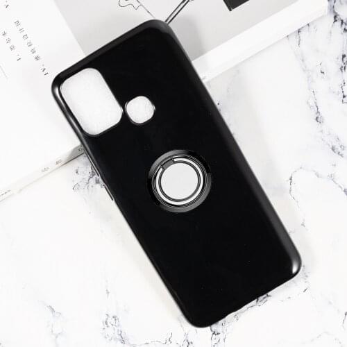 For Infinix Hot 10 Play 6.82" X688C, X688B Hot10 10PlayBack Ring Holder Bracket Phone Case Smartphone TPU Soft Silicone Cover