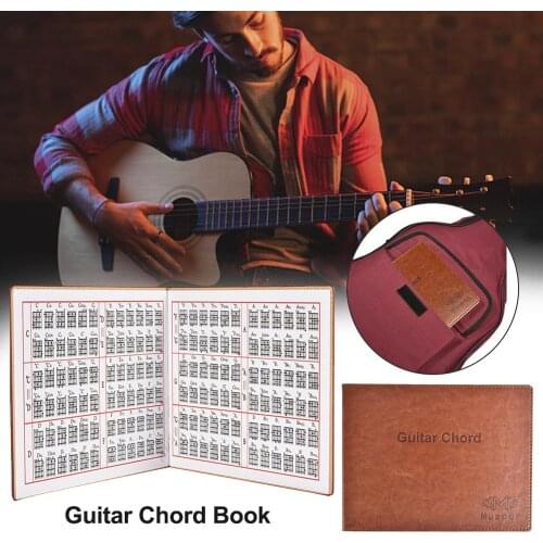 Folk Guitar / Classical Guitar/ Electric Guitar Chord Book Portable 6-string Guitar Chord Chart Guitar Accessories