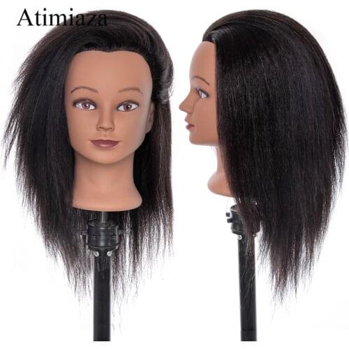 Mannequin Head With Hair For Braiding Hair Styling Training Head Hairdresser Cosmetology Hairstyle Manikin Training Dolls Head