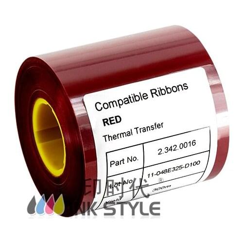 MATICA 2.342.0016 Red Ribbon 300m Length 5200prints for use in S5000 S6000 S7000 Line Card Printer