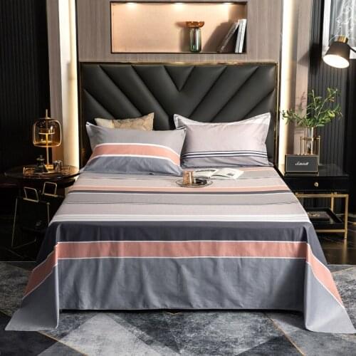 New product in 2021 1 piece of high-quality flat bedding sheets 100% cotton printed mattress