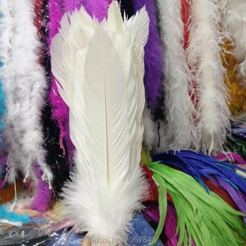 New! 100 pcs high quality white eagle feathers, 10-12 inch / 25-30 cm long, DIY feather jewelry decoration