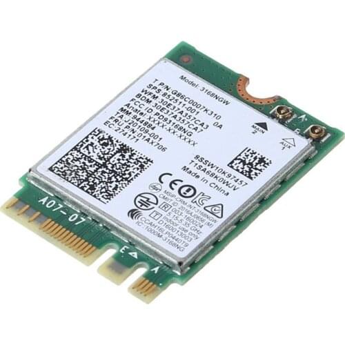 Wireless Wlan Card for In-tel 3168 AC 3168NGW NGFF M.2 802.11ac Wifi Bluetooth 4.2 Card Mini Dual Band 2.4G 5Ghz Wi-Fi Adapter