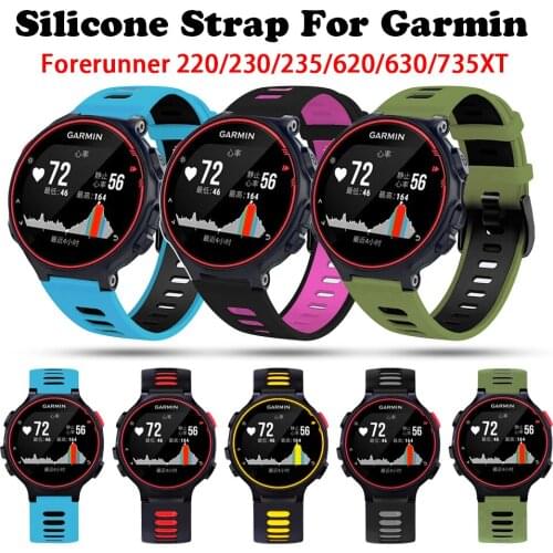For Garmin Forerunner 235 WatchBand Silicone Strap Bracelet For Forerunner 220/230/620/630/735XT GPS Smart Watch Accessories