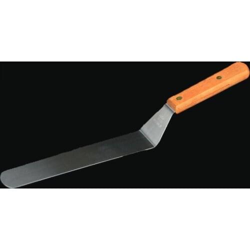 8 Inch Stainless Steel Baking Pastry Spatula Bent Cake Spatula Scraper Butter Cream Knife Smoother Cake Decorating Tools -25