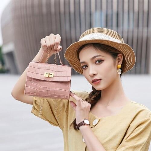 Bags for Women 2021 New Fashion Crocodile Pattern Shoulder Bag PU Chain Buckle Messenger Bag Three-dimensional Texture Handbags