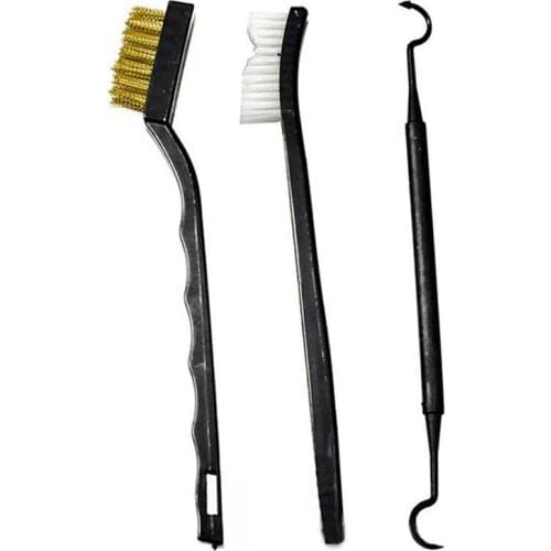 Tactical airsoft ar 15 accessories Double-head 3pcs Gun Care Rifle Wire Cleaning Brush for hunting
