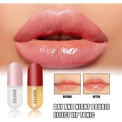 Day Night Instant Volume Lips Plumper Oil Moisturizing Repairing Reduce Lip Fine Line Makeup Care Lip Sexy Plump Essence