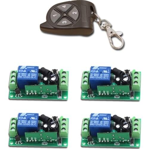 Top Quality RF Wireless Remote Control Switch 1Ch Intelligent Family System 4XReceiver+1XWaterproof Transmitter with 4Buttons