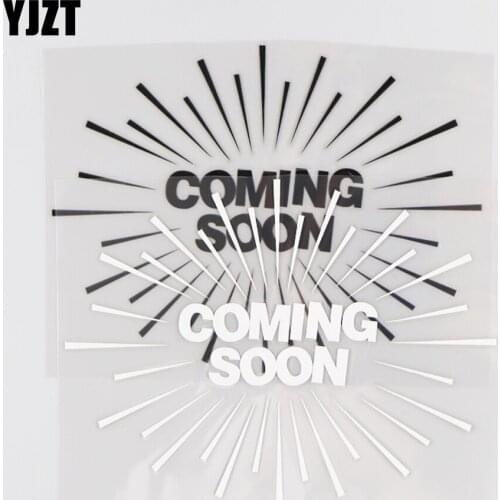 YJZT 16.1×12.2CM COMING SOON Car Sticker Vinyl Decal Personality Waterproof Decoration Black/Silver 4C-0535