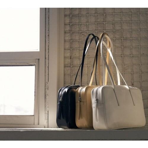 South Korea Boston bag temperament leather leather underarm shoulder portable womens bag square