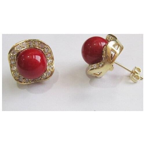 Ladys noble Fashion 925 Sterling Natural Green pink opal Stud Earrings natural stone earring big 925 earrings