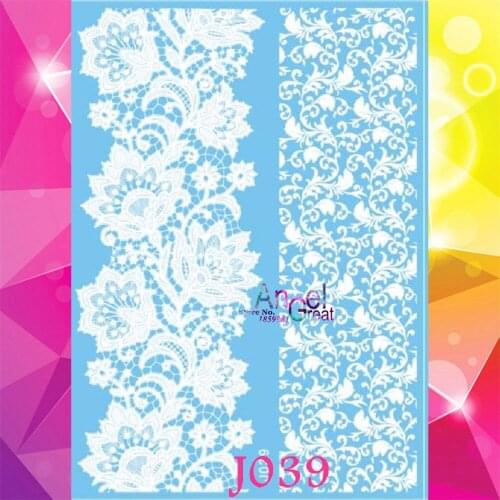 1PC Fashion Large Henna Flower Temporary Tattoo BIg Size Lace Body Art Arm Sleeve Tattoo AJ39 Women Wedding Tatto Bride Pattern