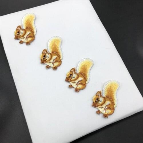 1PCS Fashion Embroidered squirrel Patch for Clothing Applique for Jeans DIY Accessories Cute Iron on Patches