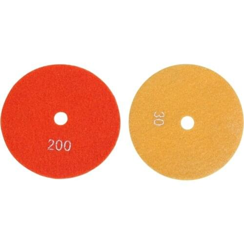 2 Pcs 5 Inch/125Mm Wet Diamond Polishing Pads Marble Granite, Grits 30 & Grits 200