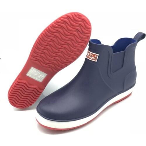 2019 men rubber rainboots gumboots bot winter fishing rain boots Kitchen shoes chef antiskid oil-proof non-slip boots galoshes