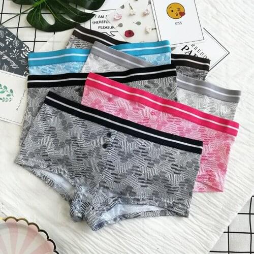 3pcs Women Cotton Boyshort Tomboy Trans Les Mid-waisted Shorts Boxers Underwear Lesbian Underpants Panties