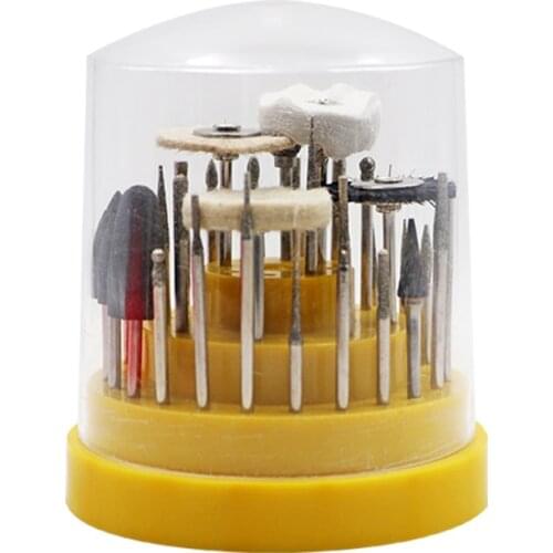 41Pcs/set Dental Lab Silicone Rubber Rotary Tungsten Steel Dental Carbide Burs Lab Burrs Tooth Drill Dental Lab Materials