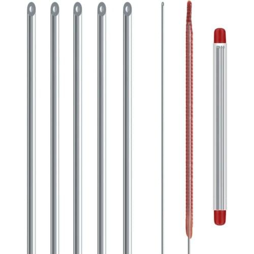 5pcs Quick Earthworm Hooking Needle Stainless Steel Pins Fishing Tools Bait Hooks No-Escaping 20cm Hook Needles Dropshipping