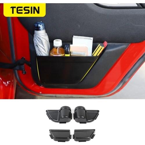 Car Front Rear Door Net Pocket Storage Box Organizer Passenger Door Side Insert Storage Tray Organizer for Jeep Wrangler JK