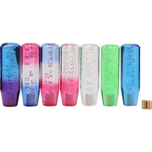 15cm Car Green White Crystal Resin Gear Shift Knob Bubble AT MT Auto Manual Stick Gear Shifter Stick Gear Shift Knob